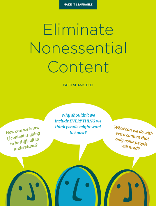 Eliminate Nonessential Content